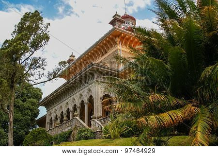 Landscape At Monseraty Park With Beautiful House, Cintra, Portugal