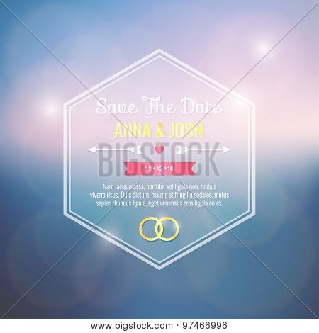 Save The Date. Wedding Invitation