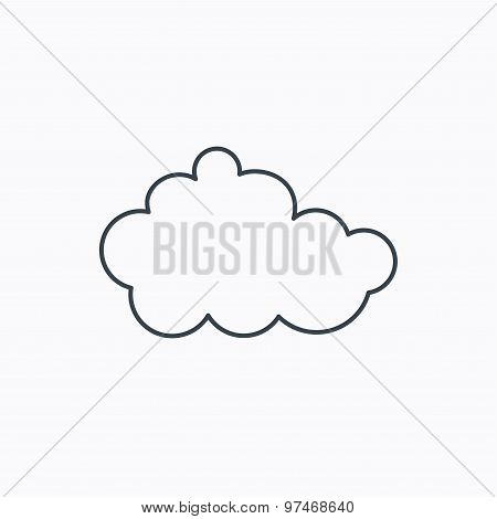 Cloud icon. Overcast weather sign.