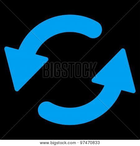 Refresh Ccw flat blue color icon