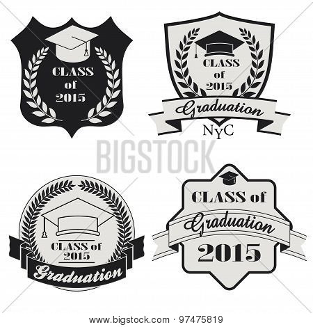 Graduation labels set - vector