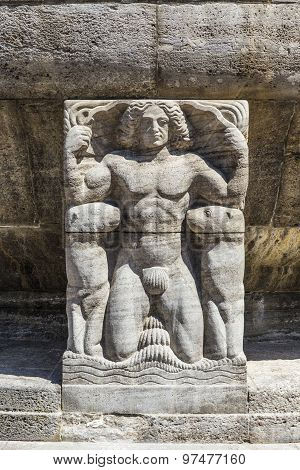 Mythological Relief In The Sprudelhof Of Bad Nauheim