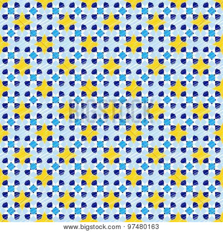 Vector Sketch Of Geometric Traditional Pattern