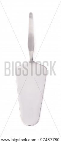 Steel metal cake server tool isolated