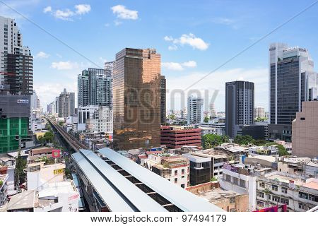 Growth Along Railway Lines In Bangkok