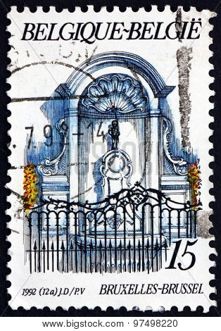 Postage Stamp Belgium 1992 Manneken Pis Fountain, Brussels