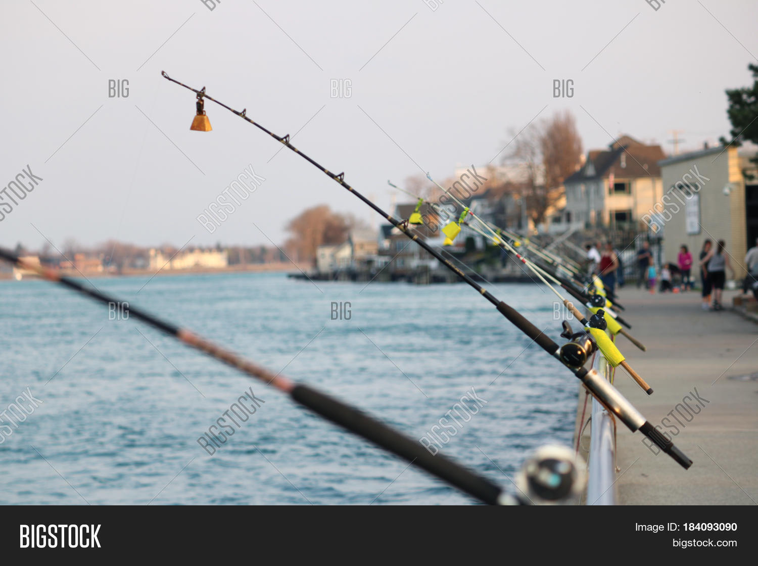 Fishing Pole Set On St Image & Photo (Free Trial) Bigstock