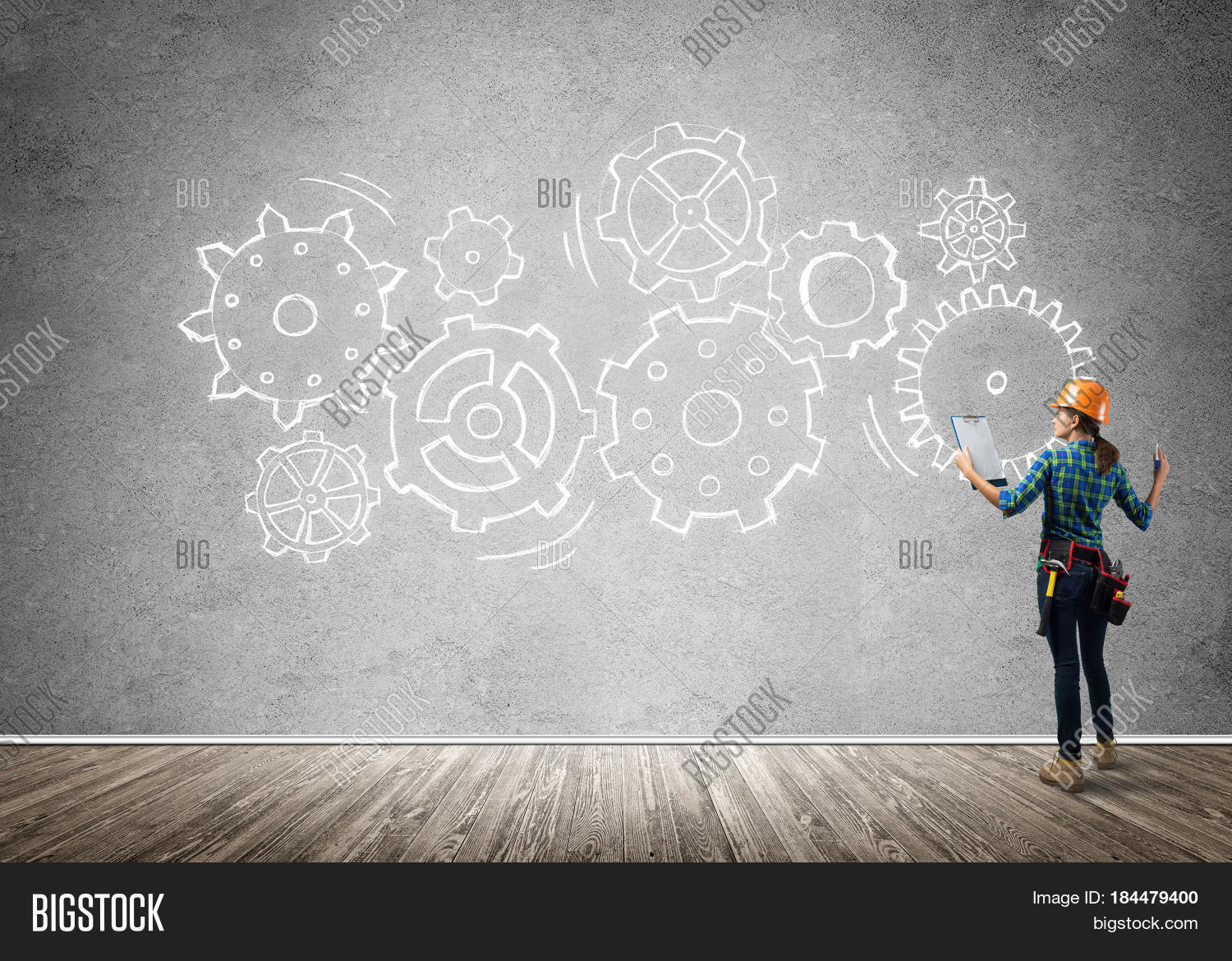 Back View Engineer Image & Photo (Free Trial) | Bigstock