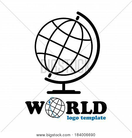 Vector globe earth icons. WORLD Logo template
