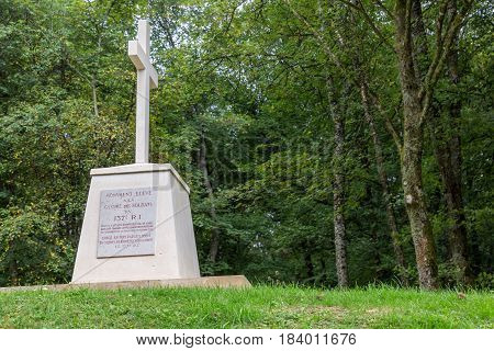 First World War One memorial near Trench of Bayonets at Douaumont France