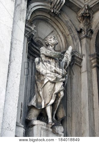 Venice Santa Maria della Salute details statue