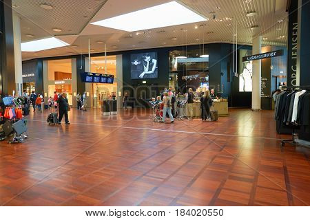 COPENHAGEN, DENMARK  - CIRCA SEPTEMBER, 2014: inside Copenhagen Airport, Kastrup.