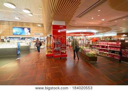 COPENHAGEN, DENMARK  - CIRCA SEPTEMBER, 2014: inside Copenhagen Airport, Kastrup.