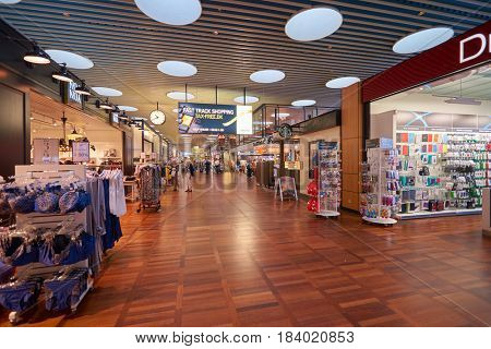 COPENHAGEN, DENMARK  - CIRCA SEPTEMBER, 2014: inside Copenhagen Airport, Kastrup.