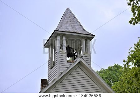 Church Steeple in Cades Cove Park Tennessee.