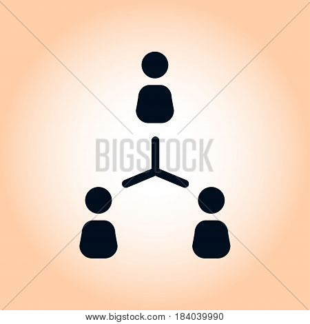 Communication concept. Social network single icon. Global technology. The network of social connections in the business.