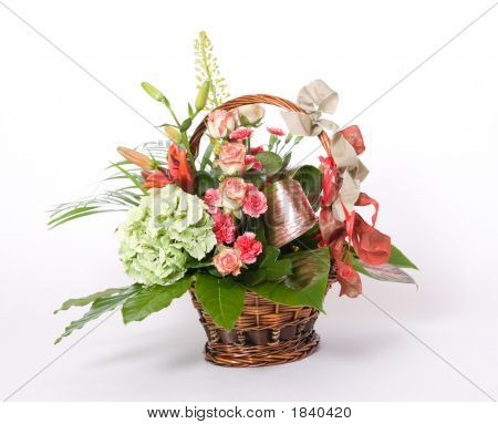 Košík s květinami