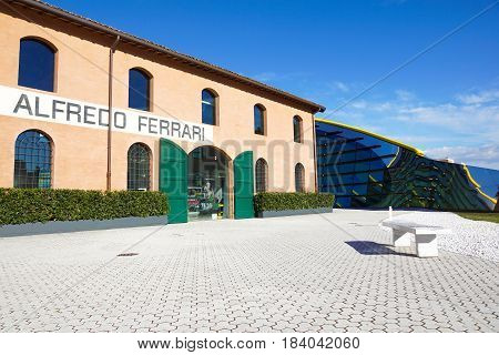 MODENA, ITALY - SEPTEMBER 9: Museum Casa Enzo Ferrari on September 9, 2016 in Modena. Museum was opened in March 2012.