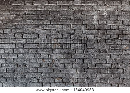 Old Brick Wall With White Paint Background Texture Close Up
