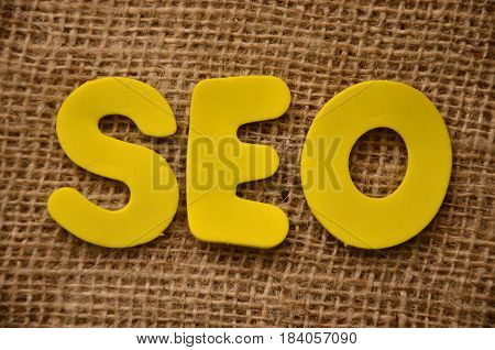 seo word on a   abstract col0orful background
