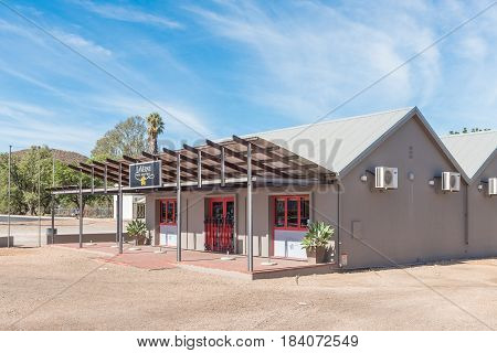 ROBERTSON SOUTH AFRICA - MARCH 26 2017: A wine boutique in Robertson a town on the scenic Route 62 in the Western Cape Province