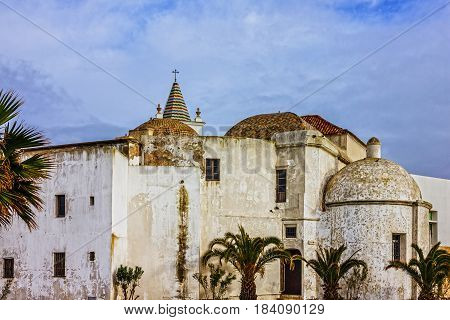 Cadiz Cathedral church architecture, city view, Spain.