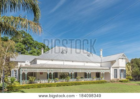 ROBERTSON SOUTH AFRICA - MARCH 26 2017: An historic victorian house in Robertson a town on the scenic Route 62 in the Western Cape Province