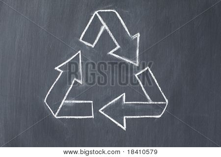 Vektor Symbol recyklace na tabuli
