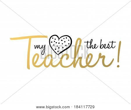 Teachers Day Holidays card template for Design Website Banner. Greeting background. Modern Trendy Gold Black Design Concept.