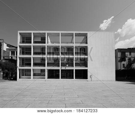 Casa Del Fascio In Como In Black And White