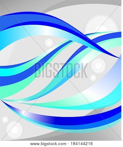 blue wave abstract illustration, blue background template
