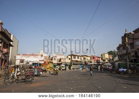 DELHI INDIA - JUN 10 : morning scene of Lahori Gate near spice market in Old Delhi Old Delhi is ancient and famous place of Delhi on june 10 2015 india