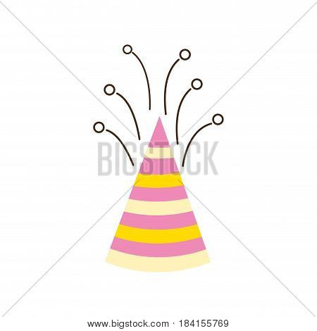 hat party to cebrate happy birthday, vector illustration