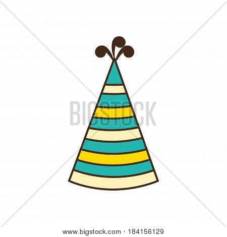 hat party to cebrate happy birthday, vector illustration