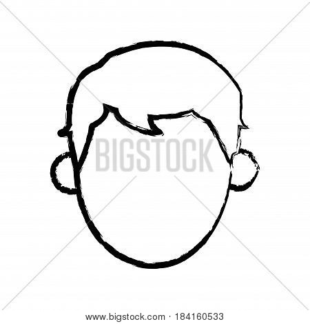 head man male person sketch vector illustration