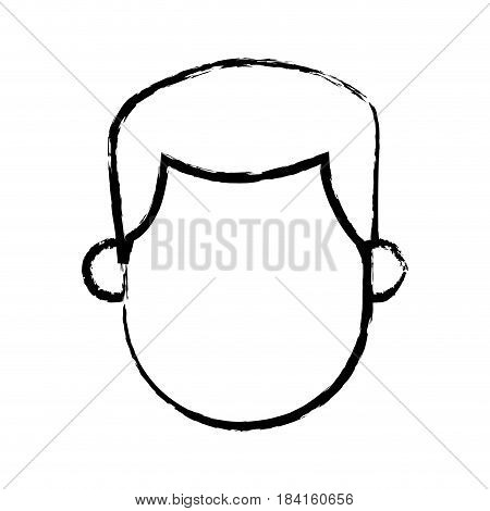 head man male person sketch vector illustration