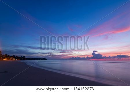 sea sane sun in morning twilight thailand
