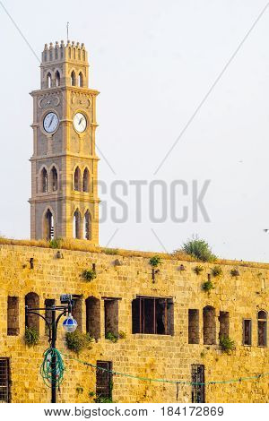 The Clock Tower In Acre (akko)