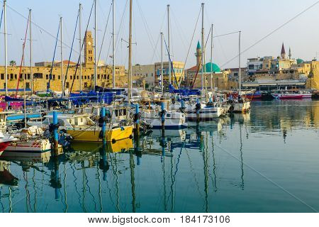 Fishing Harbor In The Old City Of Acre (akko)