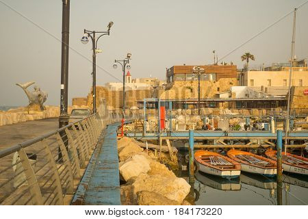 Fishing Harbor In The Old City Of Acre (akko)