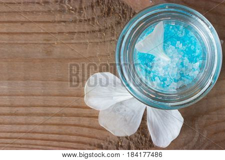 Spa beauty product. sea sult. shells and flowers