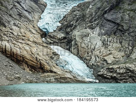 Glacier Briksdal in national nature park, Norway.