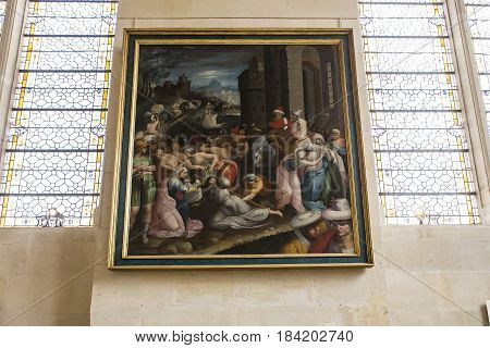 Interiors Details Of Ecouen Castle, Ecouen, France