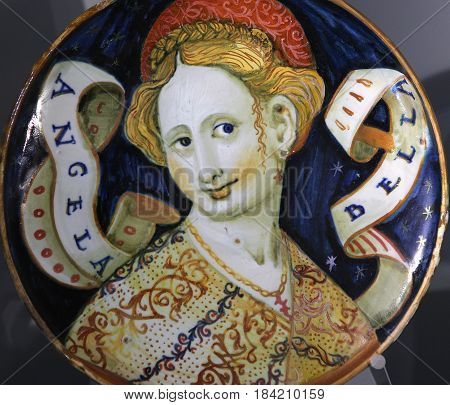 Ancient Ceramic Pottery Dish From Renaissance