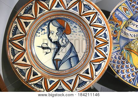 Ancient Ceramic Pottery Dish From Renaissance