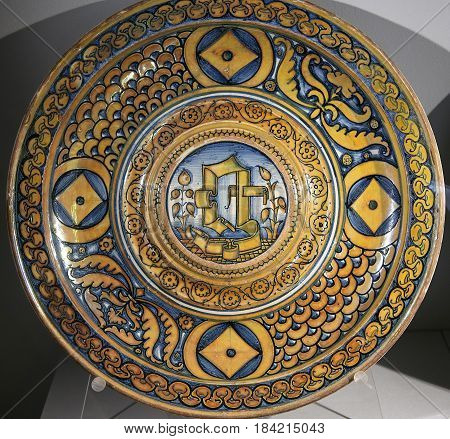 Ancient Ceramic Pottery Dish From Renaissance
