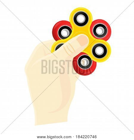Hand Spinner Flat Vector Illustration