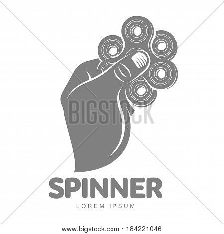 Hand Spinner Vector Logo Template