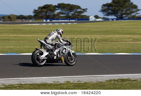 MELBOURNE - 4 oktober: Andrea Dovizioso in de MotoGP-race op 4 oktober 2008 op Phillip Island, Mel