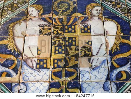 Pavement In Ecouen Castle, Ecouen, France